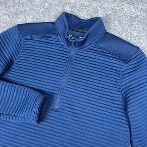Under Armour Jacket Men Small Blue Golf Storm Evolution Daytona 1/2 Zip Pullover
